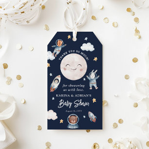 Woodland Animal Space Babydusche Vielen Dank für I Geschenkanhänger