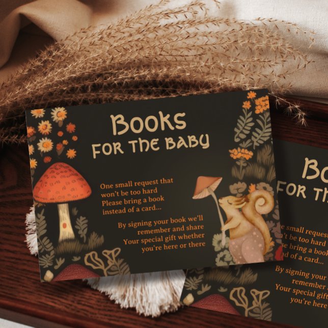 Woodland Animal verzaubert mit einem Buch für Baby Begleitkarte (Von Creator hochgeladen)