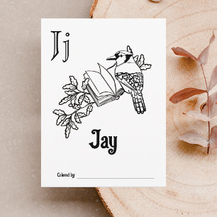 Woodland Animals ABC Coloring Baby Shooting Activi Postkarte