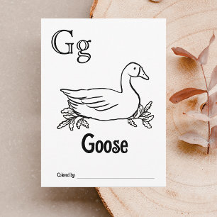 Woodland Animals ABC Coloring Baby Shooting Activi Postkarte