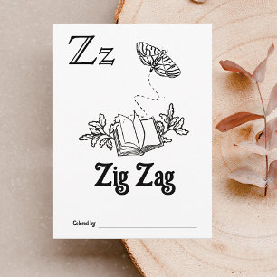 Woodland Animals ABC Coloring Baby Shooting Activi Postkarte