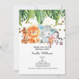 Woodland Animals Adventure Baby Dusche Save The Date