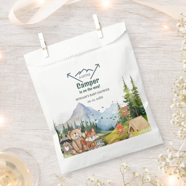 Woodland Animals Adventure Camper Kinderdusche Geschenktütchen (Ausgeschnitten)