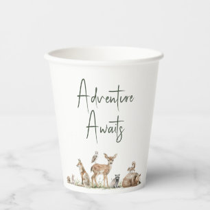 Woodland Animals Adventure erwartet Baby Shower Pappbecher