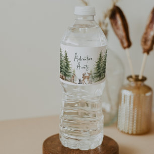 Woodland Animals Adventure erwartet Baby Shower Wasserflaschenetikett