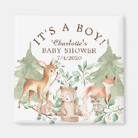 Woodland Animals Baby Dusche Gefallen Magnet