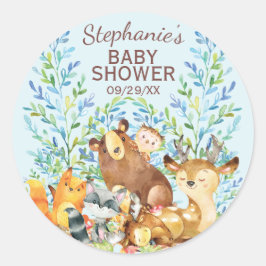 Woodland Animals Baby Dusche Gefallen Sticker