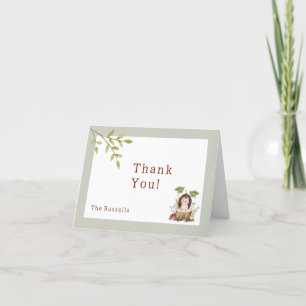 Woodland Animals Baby Dusche Igel Vielen Dank Dankeskarte