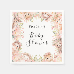 Woodland Animals Baby Dusche Papier Napkin Serviette