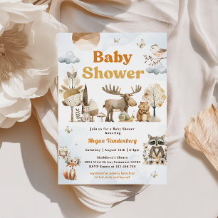 Woodland Animals Baby Dusche Party Einladung