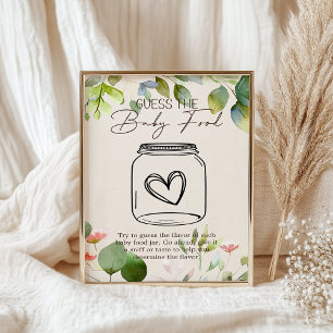 Woodland Animals Baby Dusche Ratschlag Babynahrung Poster