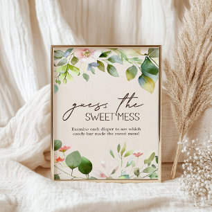 Woodland Animals Baby Dusche Ratschlag Sweet Mess  Poster