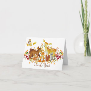 Woodland Animals Baby Dusche Vielen Dank Hinweis Dankeskarte