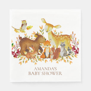 Woodland Animals Baby Duschpapier Napkins Serviette