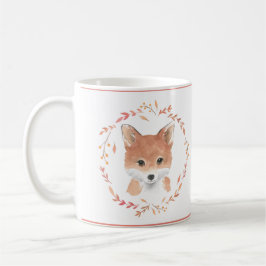 Woodland Animals Baby Fox Wasserfarbe Niedlich süß Kaffeetasse