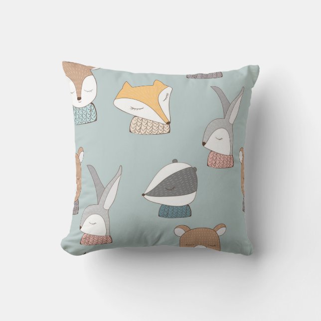 Woodland Animals Baby Pillow Kissen (Vorderseite)