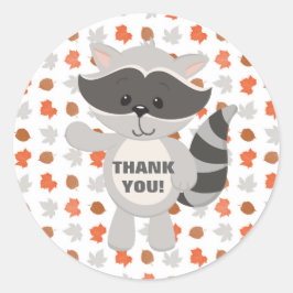 Woodland Animals Baby Raccoon Umschlag Aufkleber