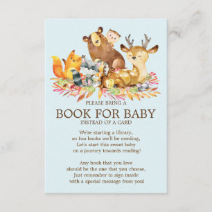 Woodland Animals Baby Showbook Einladung