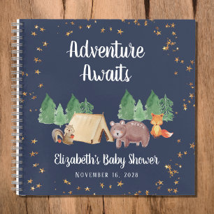 Woodland Animals Baby Showbook Notizbuch