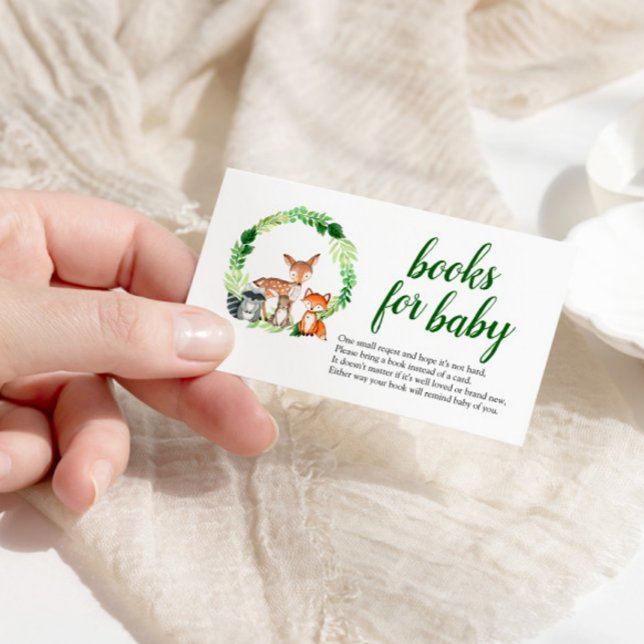 Woodland Animals Baby Showbücher Begleitkarte (Von Creator hochgeladen)