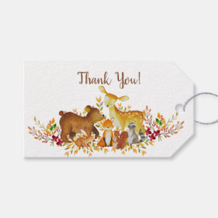 Woodland Animals Baby Showdusche Gefallen Tag Geschenkanhänger