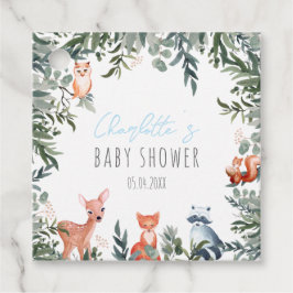 Woodland Animals Baby Shower Boy Favor Tags Geschenkanhänger