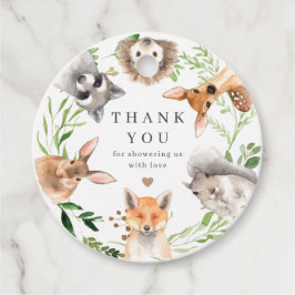 Woodland Animals Baby Shower Favor Tag | Gift Tags Geschenkanhänger
