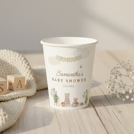 Woodland Animals Baby Shower Pappbecher