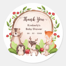 Woodland Animals Baby Shower Thank You Favor