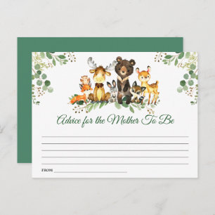 Woodland Animals Babyduschberatung Postkarte