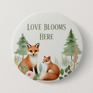 Woodland Animals Babydusche Button