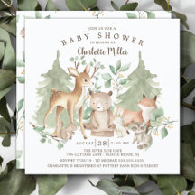 Woodland Animals Babydusche