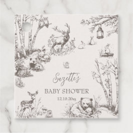 Woodland Animals Babydusche Geschenkanhänger