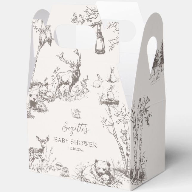 Woodland Animals Babydusche Geschenkschachtel (Offen)