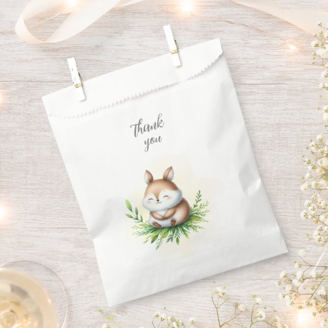 Woodland Animals Babydusche Geschenktütchen (Ausgeschnitten)