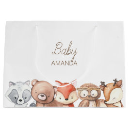 Woodland Animals Babydusche Große Geschenktüte