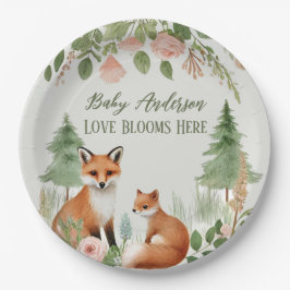 Woodland Animals Babydusche Pappteller