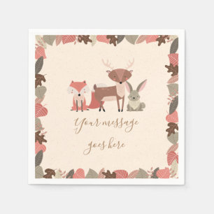 Woodland Animals Babydusche Serviette