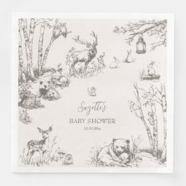 Woodland Animals Babydusche Serviette