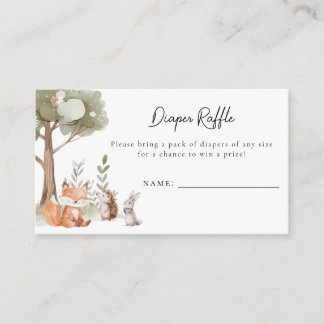 Woodland Animals Babydusche Windelwindeln Begleitkarte