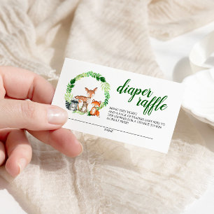 Woodland Animals Babydusche Windelwindeln Begleitkarte