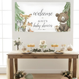 Woodland Animals Begrüßungs-Baby-Duschbanner Banner