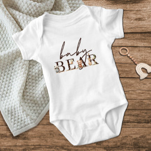 Woodland Animals Boho Baby Bear Strampler
