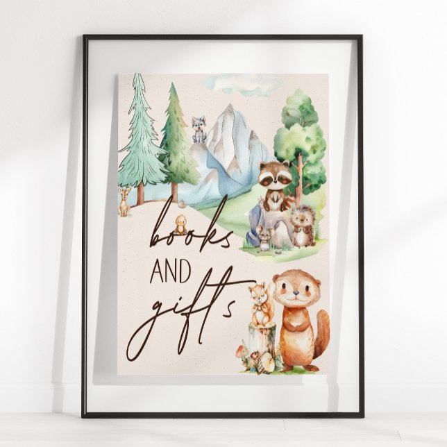 Woodland Animals Boho Kinderdusche Bücher Geschenk Poster (Von Creator hochgeladen)