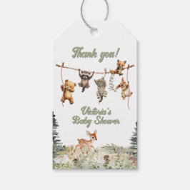 Woodland Animals Clothesline Forest Baby Dusche Geschenkanhänger