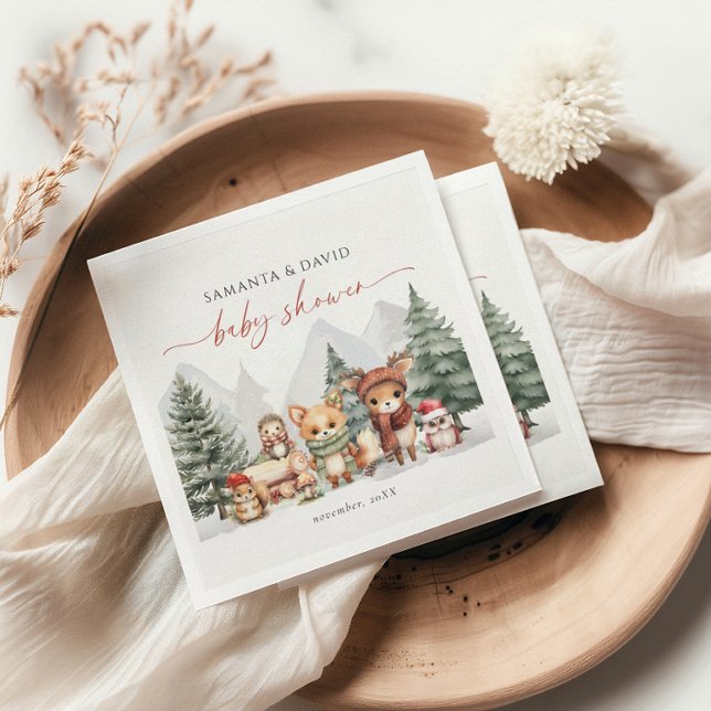 Woodland Animals Forest Baby Dusche Napkins Serviette (Von Creator hochgeladen)