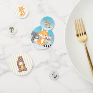 Woodland Animals Forest Baby Shower Confetti Konfetti
