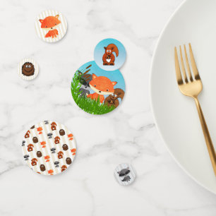 Woodland Animals Forest Baby Shower Confetti Konfetti