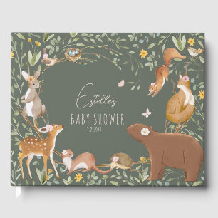 Woodland Animals Forest Friends Kinderdusche Gästebuch