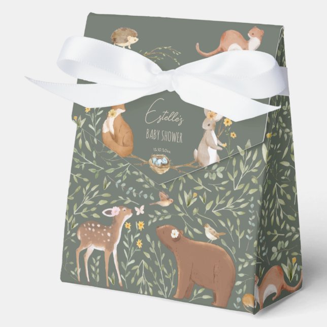 Woodland Animals Forest Friends Kinderdusche Geschenkschachtel (Vorderseite)